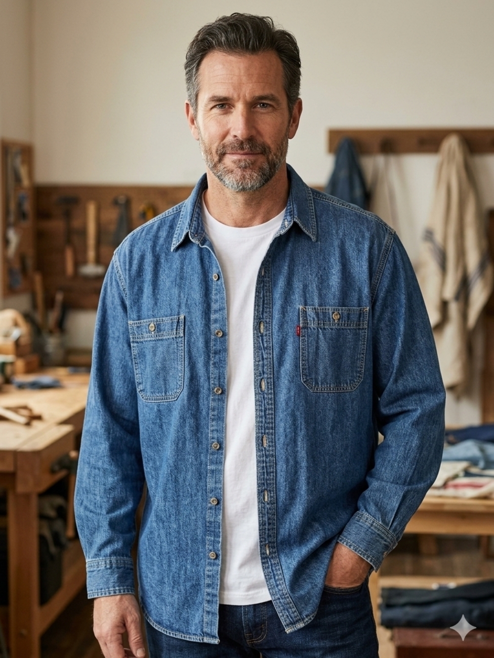 Levi's Blue Denim Shirt Jacket